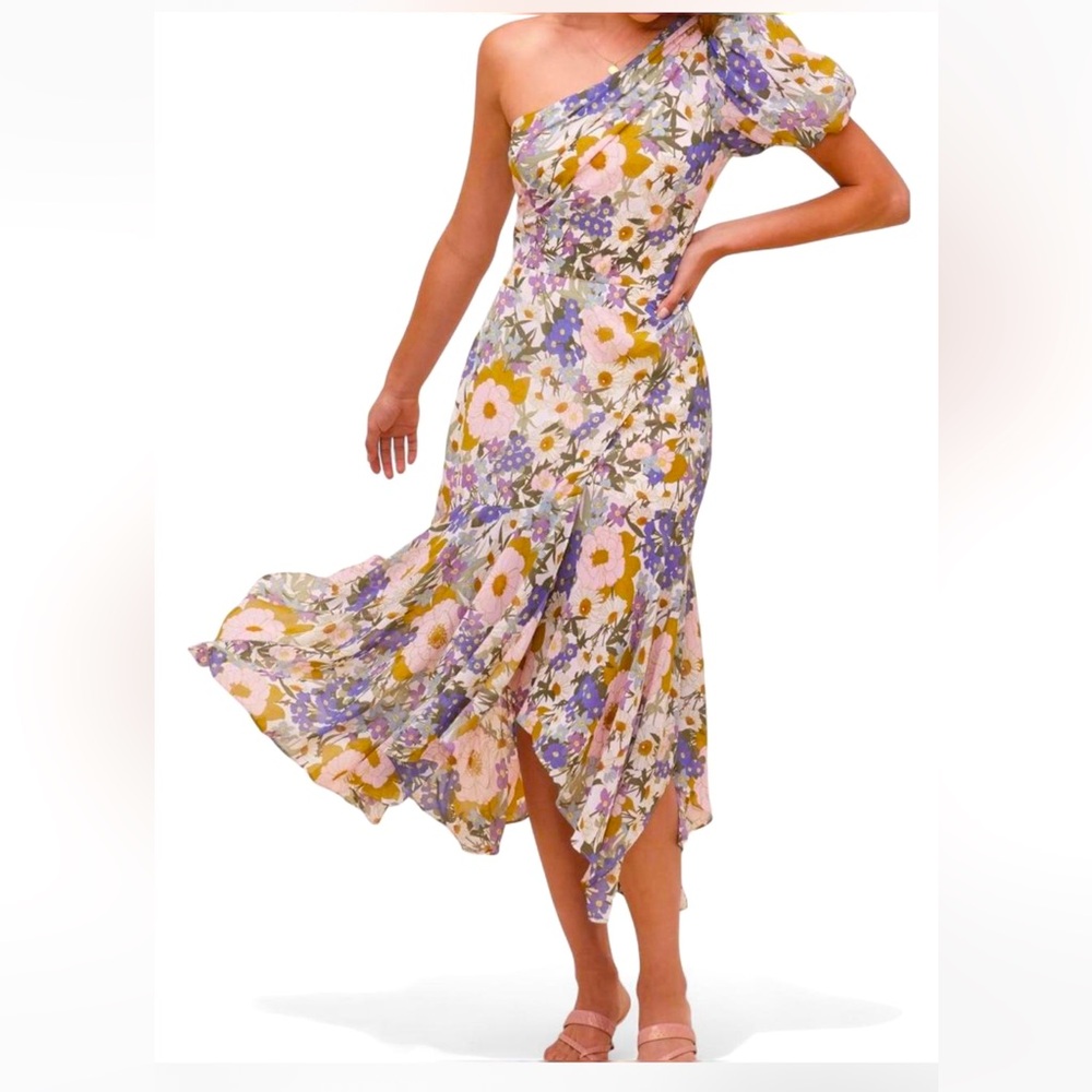 ASTR The Label Women’s Off White Santorini Dress Retro Floral. Size S SKU 504